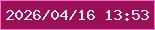 文字の大きさ：5、枠の色：f96fcf、背景の色：9b0f55、文字の色：f6e8f9 無料ブログパーツのブログ時計