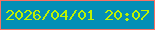 文字の大きさ：5、枠の色：f97164、背景の色：038fb6、文字の色：bdf202 無料ブログパーツのブログ時計