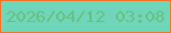 文字の大きさ：1、枠の色：f97226、背景の色：6fd6b9、文字の色：69c081 無料ブログパーツのブログ時計