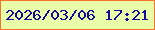 文字の大きさ：2、枠の色：f9732f、背景の色：e9fda9、文字の色：130b9b 無料ブログパーツのブログ時計