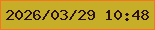 文字の大きさ：1、枠の色：f97421、背景の色：c7ae28、文字の色：2a1209 無料ブログパーツのブログ時計