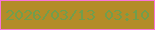 文字の大きさ：5、枠の色：f974da、背景の色：b38c28、文字の色：719e4d 無料ブログパーツのブログ時計