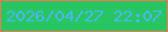 文字の大きさ：4、枠の色：f97552、背景の色：28c563、文字の色：4bb7fb 無料ブログパーツのブログ時計