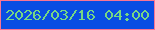 文字の大きさ：2、枠の色：f97594、背景の色：094de3、文字の色：76d784 無料ブログパーツのブログ時計