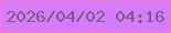 文字の大きさ：5、枠の色：f97acf、背景の色：d57df9、文字の色：7c578b 無料ブログパーツのブログ時計