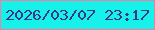 文字の大きさ：3、枠の色：f97b9f、背景の色：16f2ea、文字の色：3a3688 無料ブログパーツのブログ時計