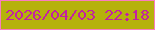 文字の大きさ：5、枠の色：f97dbe、背景の色：b5b20b、文字の色：c321a3 無料ブログパーツのブログ時計