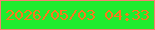 文字の大きさ：4、枠の色：f97e71、背景の色：20ec2e、文字の色：fa781d 無料ブログパーツのブログ時計