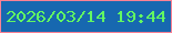 文字の大きさ：1、枠の色：f98195、背景の色：1768b0、文字の色：62f862 無料ブログパーツのブログ時計
