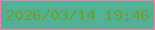 文字の大きさ：2、枠の色：f982a4、背景の色：52b298、文字の色：709d29 無料ブログパーツのブログ時計