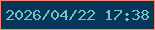 文字の大きさ：5、枠の色：f98775、背景の色：08365b、文字の色：6dc7c0 無料ブログパーツのブログ時計