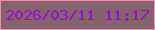 文字の大きさ：4、枠の色：f987b3、背景の色：83636d、文字の色：9f0bd3 無料ブログパーツのブログ時計