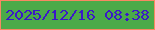 文字の大きさ：2、枠の色：f98863、背景の色：4caa49、文字の色：3b18c8 無料ブログパーツのブログ時計