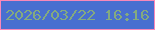 文字の大きさ：4、枠の色：f988b9、背景の色：496fd0、文字の色：84aa80 無料ブログパーツのブログ時計