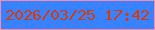 文字の大きさ：5、枠の色：f98baa、背景の色：3882ff、文字の色：d83a06 無料ブログパーツのブログ時計