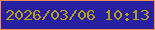 文字の大きさ：4、枠の色：f98d58、背景の色：2720a0、文字の色：b99c15 無料ブログパーツのブログ時計