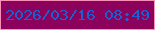 文字の大きさ：3、枠の色：f990ba、背景の色：8c015c、文字の色：1c60d0 無料ブログパーツのブログ時計