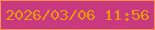 文字の大きさ：3、枠の色：f99251、背景の色：c8397f、文字の色：e99903 無料ブログパーツのブログ時計