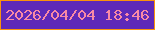 文字の大きさ：4、枠の色：f9930d、背景の色：5e29b9、文字の色：f98aa5 無料ブログパーツのブログ時計