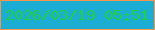 文字の大きさ：3、枠の色：f99546、背景の色：1cadd5、文字の色：1fd140 無料ブログパーツのブログ時計