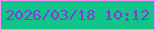 文字の大きさ：4、枠の色：f995f0、背景の色：11c48a、文字の色：8a36db 無料ブログパーツのブログ時計