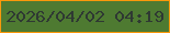 文字の大きさ：3、枠の色：f9980b、背景の色：4e7a31、文字の色：2f3933 無料ブログパーツのブログ時計