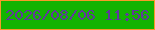 文字の大きさ：2、枠の色：f99928、背景の色：13b301、文字の色：60389d 無料ブログパーツのブログ時計