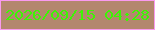 文字の大きさ：3、枠の色：f99af0、背景の色：b3876e、文字の色：3df504 無料ブログパーツのブログ時計