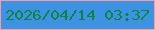 文字の大きさ：5、枠の色：f99ba3、背景の色：3c93e4、文字の色：0f843e 無料ブログパーツのブログ時計