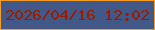 文字の大きさ：3、枠の色：f99c25、背景の色：415888、文字の色：981c02 無料ブログパーツのブログ時計