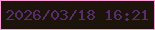 文字の大きさ：3、枠の色：f99dd5、背景の色：1c130b、文字の色：572d6a 無料ブログパーツのブログ時計