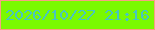 文字の大きさ：2、枠の色：f99e83、背景の色：7af901、文字の色：48c5c0 無料ブログパーツのブログ時計