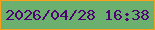 文字の大きさ：2、枠の色：f9a11a、背景の色：6bb06e、文字の色：4e0273 無料ブログパーツのブログ時計