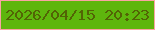 文字の大きさ：3、枠の色：f9a4a3、背景の色：5eb60d、文字の色：526405 無料ブログパーツのブログ時計