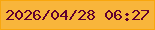 文字の大きさ：2、枠の色：f9a60d、背景の色：f8b53b、文字の色：610030 無料ブログパーツのブログ時計