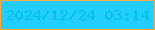 文字の大きさ：3、枠の色：f9a73e、背景の色：23ceff、文字の色：01c4e8 無料ブログパーツのブログ時計