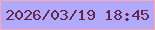 文字の大きさ：2、枠の色：f9a9ab、背景の色：b0a9fc、文字の色：672548 無料ブログパーツのブログ時計