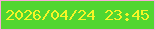 文字の大きさ：3、枠の色：f9a9da、背景の色：51d631、文字の色：f5f527 無料ブログパーツのブログ時計