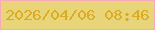 文字の大きさ：5、枠の色：f9aaba、背景の色：e8d579、文字の色：dbab23 無料ブログパーツのブログ時計