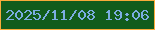文字の大きさ：5、枠の色：f9ab3a、背景の色：115c1c、文字の色：7bade2 無料ブログパーツのブログ時計