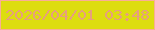 文字の大きさ：3、枠の色：f9ae96、背景の色：dddd0f、文字の色：e79f7e 無料ブログパーツのブログ時計