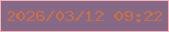 文字の大きさ：1、枠の色：f9afb3、背景の色：856986、文字の色：cc6f43 無料ブログパーツのブログ時計
