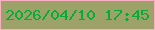 文字の大きさ：2、枠の色：f9afc1、背景の色：9da268、文字の色：06ac38 無料ブログパーツのブログ時計