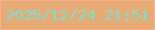 文字の大きさ：3、枠の色：f9b08c、背景の色：e7ac76、文字の色：7eddd1 無料ブログパーツのブログ時計