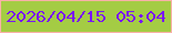 文字の大きさ：2、枠の色：f9b1a8、背景の色：a4cc44、文字の色：7a14f9 無料ブログパーツのブログ時計
