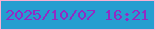 文字の大きさ：3、枠の色：f9b1d3、背景の色：259ed0、文字の色：932ac3 無料ブログパーツのブログ時計
