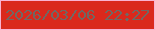 文字の大きさ：2、枠の色：f9b3d1、背景の色：da291d、文字の色：716863 無料ブログパーツのブログ時計