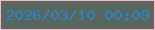 文字の大きさ：5、枠の色：f9b5cd、背景の色：57675d、文字の色：2f84c9 無料ブログパーツのブログ時計