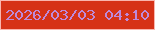 文字の大きさ：3、枠の色：f9b6ae、背景の色：d63217、文字の色：be8ada 無料ブログパーツのブログ時計