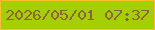 文字の大きさ：2、枠の色：f9be33、背景の色：a5cf01、文字の色：8e623e 無料ブログパーツのブログ時計